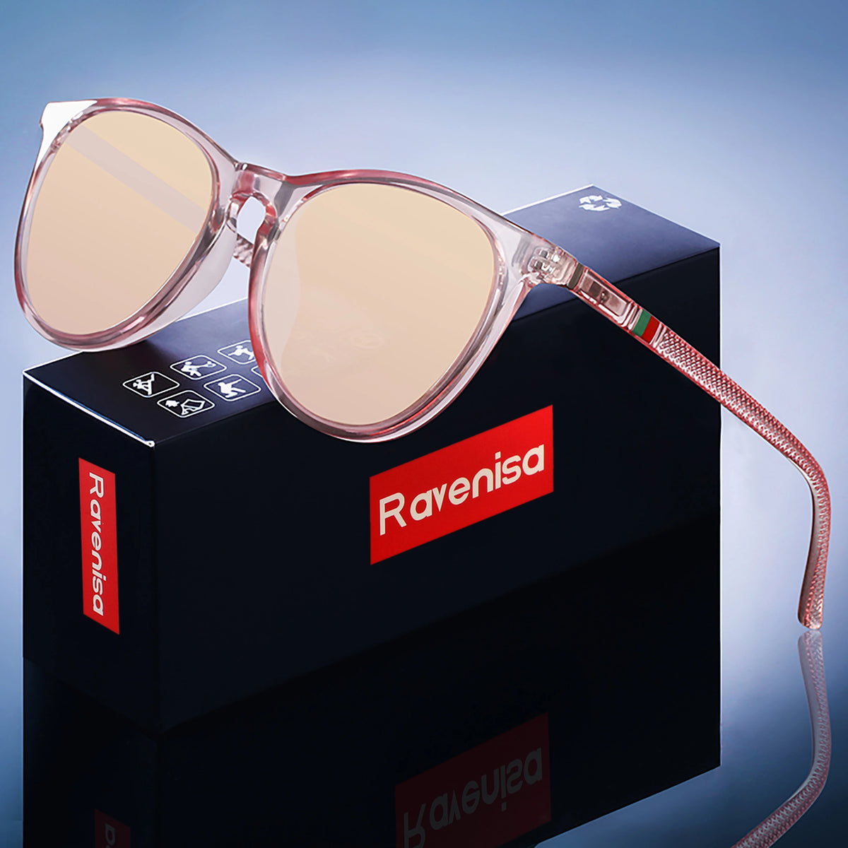 Trendy Polarized Sunglasses For  Women Brand Design Frame Fashion Sunglasses Pink  UV400